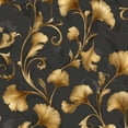 thumbnail image 1 of Peel and Stick Wallpaper Graceful Ginkgo Leaves Vines Metallic Gold Dark Wall Mural 17.7in x 9.8ft Self Adhesive Removable Wall Paper Renter Friendly Wallpaper for Nursery Bedroom Cabinets, 1 of 8