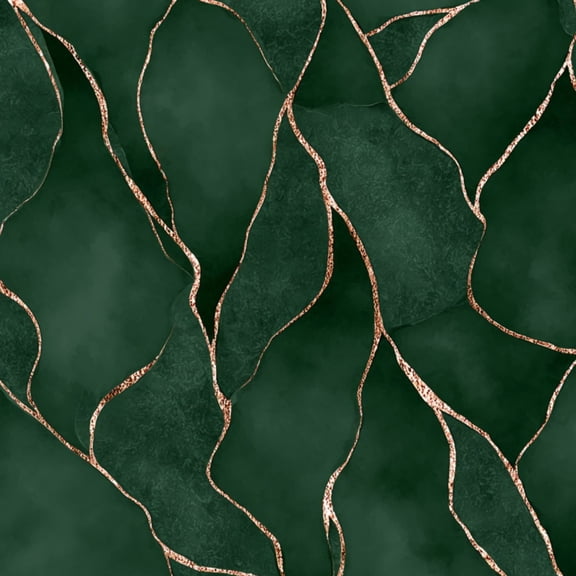 Peel and Stick Wallpaper Green Gold Abstract Marble Copper Lines Wall Mural 17.7in x 9.8ft Self Adhesive Removable Wall Paper Renter Friendly Wallpaper for Nursery Bedroom Cabinets
