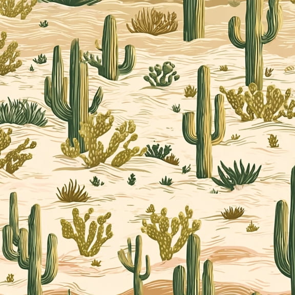 Peel and Stick Wallpaper Green Succulents Desert Western Cactus Southwestern Wall Mural 23.6in x 9.8ft Self Adhesive Removable Wall Paper Renter Friendly Wallpaper for Nursery Bedroom Cabinets