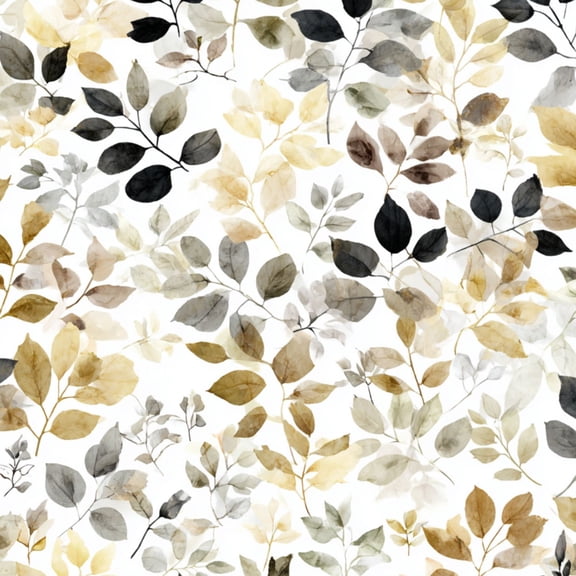 Peel and Stick Wallpaper Grey Leaf Boho Leaves Branches Floral Organic Shapes Subtle Detailing 24in x 118in Contact Paper Removable Self Adhesive Wall Mural Wall Decor for Bedroom Kitchen Cabinets