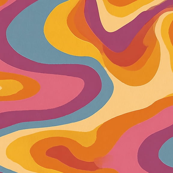 Peel and Stick Wallpaper Groovy retro seamless Disco wavy rainbow Wall Mural 23.6in x 9.8ft Self Adhesive Removable Wall Paper Renter Friendly Wallpaper for Nursery Bedroom Cabinets