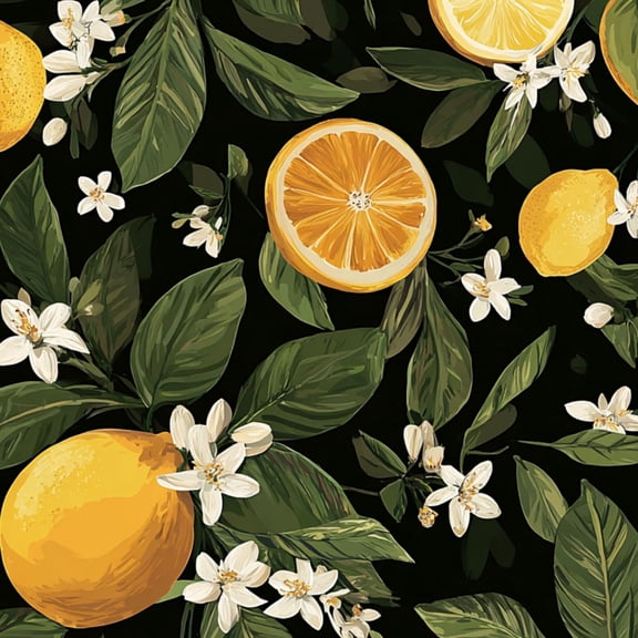 Peel and Stick Wallpaper Lemon Citrus Botanical Yellow Lemons Slices White Wall Mural 23.6in x 9.8ft Self Adhesive Removable Wall Paper Renter Friendly Wallpaper for Nursery Bedroom Cabinets