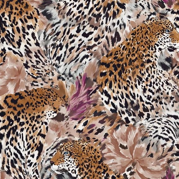 Peel and Stick Wallpaper Leopard zebra tiger mix furry skin seamless 24in x 118in Contact Paper Removable Self Adhesive Wall Mural Wall Decor for Bedroom Kitchen Cabinets
