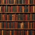 Peel and Stick Wallpaper Library Bookshelf red vintage 17.7