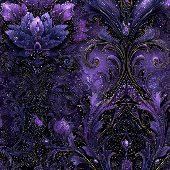 Peel and Stick Wallpaper Luxurious Painting Filigree Gemstone Reflections Wall Mural 23.6in x 9.8ft Vinyl Self Adhesive Wall Paper Design for Walls Bathroom Bedroom Home Decor