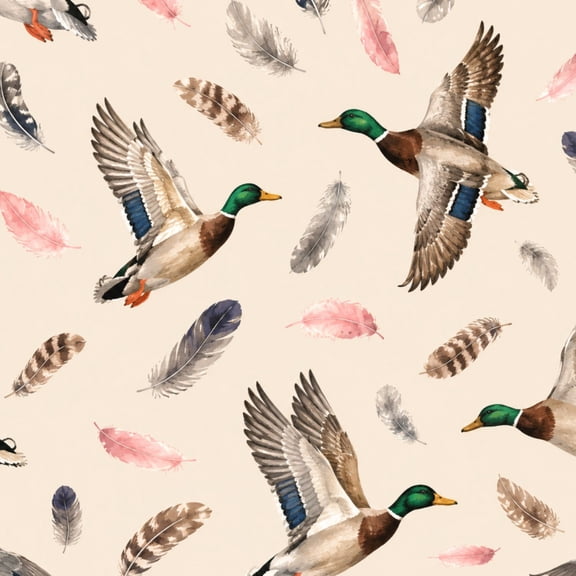 Peel and Stick Wallpaper Mallard Ducks Pink Gingham Bows Seamless Rustic Cottage 17.7in x 118in Contact Paper Removable Self Adhesive Wall Mural Wall Decor for Bedroom Kitchen Cabinets