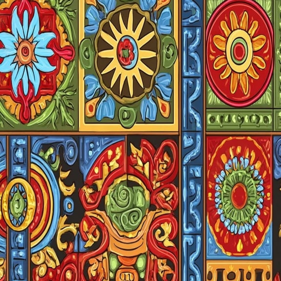 Peel and Stick Wallpaper Mexican talavera ceramic tile 17.7in x 118in Contact Paper Removable Self Adhesive Wall Mural Wall Decor for Bedroom Kitchen Cabinets