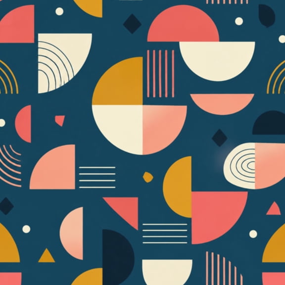 Peel and Stick Wallpaper Mid Century Abstract Design Geometric Shape Modern Art 17.7"x118" Contact Paper Removable Self Adhesive Waterproof Wall Decor for Bedroom Kitchen Cabinets