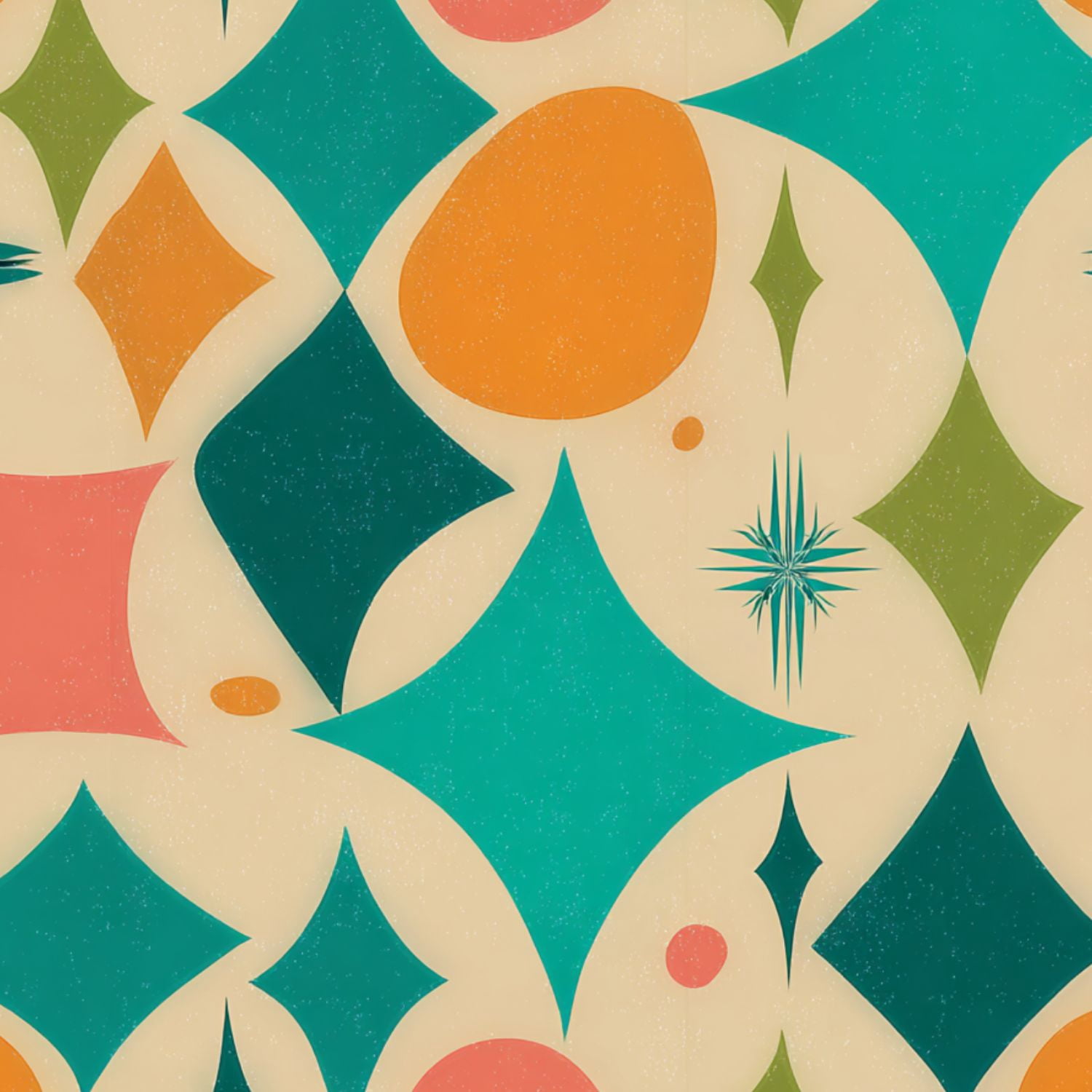 Peel and Stick Wallpaper Mid Century Modern retro stars Wall Mural 17.7in x 9.8ft Self Adhesive Removable Wall Paper Renter Friendly Wallpaper for Bedroom Nursery