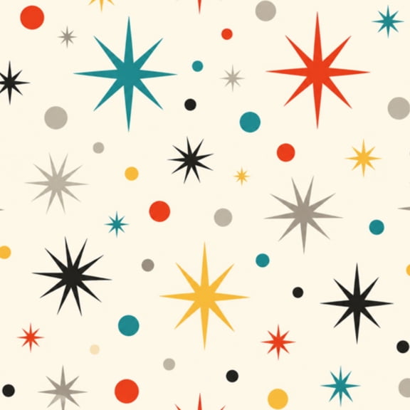Peel and Stick Wallpaper Mid century fifties modern retro colors seamless Part collection 24in x 118in Contact Paper Removable Self Adhesive Wall Mural Wall Decor for Bedroom Kitchen Cabinets