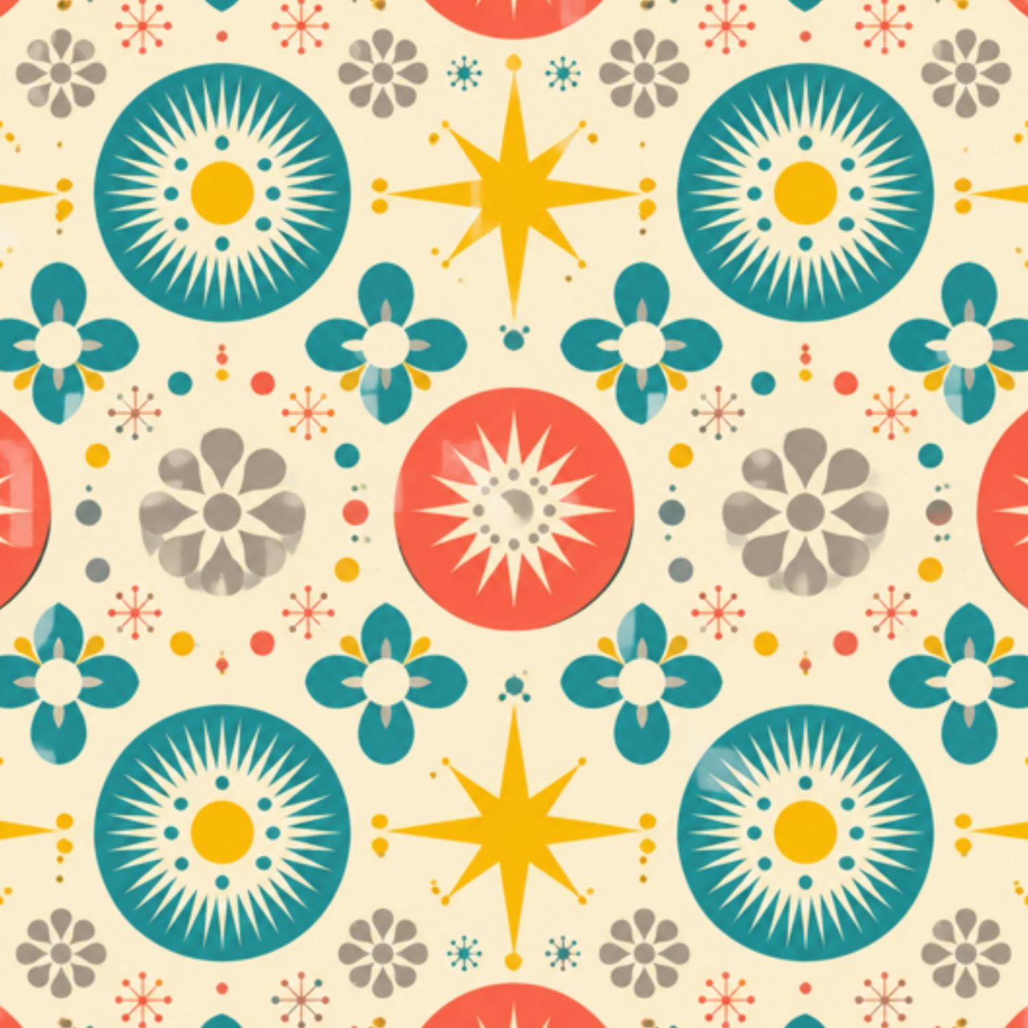 Peel and Stick Wallpaper Mid century modern fifties retro design ...