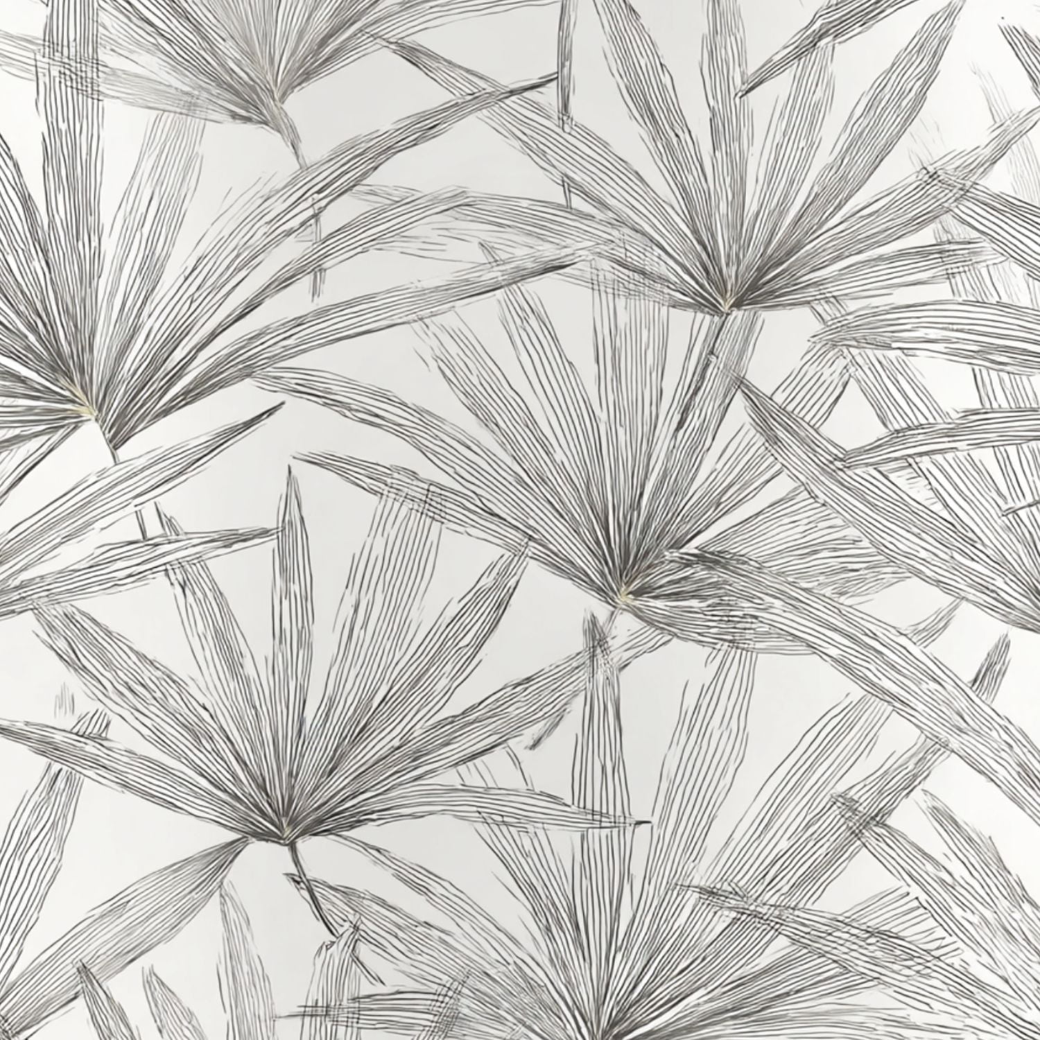 Peel and Stick Wallpaper Minimalist Black Drawn Palm Leaf Wall Mural 17 ...
