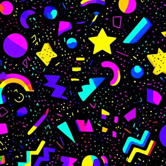 Peel and Stick Wallpaper Multicolored stars abstract black bright abstract neon Wall Mural 17.7in x 9.8ft Self Adhesive Removable Wall Paper Renter Friendly Wallpaper for Bedroom Bathroom