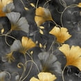 thumbnail image 1 of Peel and Stick Wallpaper Nature Inspired Ginkgo Leaves Ornamental Vines Gold Wall Mural 17.7in x 9.8ft Self Adhesive Removable Wall Paper Renter Friendly Wallpaper for Nursery Bedroom Cabinets, 1 of 8