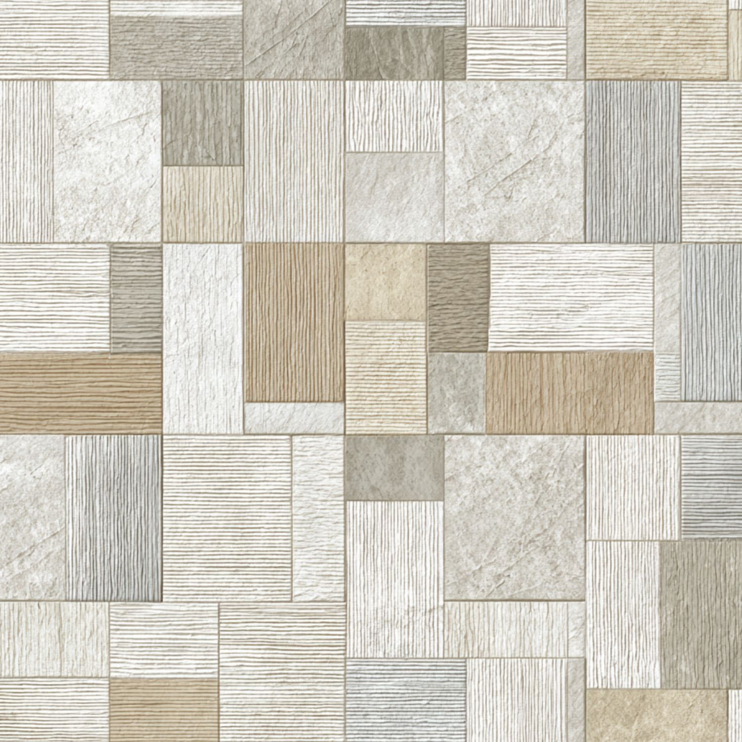 Peel and Stick Wallpaper Neutral Geometric Patchwork Beige Gray White Textures 24in x 118in Contact Paper Removable Self Adhesive Wall Mural Wall Decor for Bedroom Kitchen Cabinets