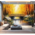 thumbnail image 1 of Peel and Stick Wallpaper Oil Painting Landscape Colorful Autumn Forest Beautiful River Autumn Modern Art Wall Mural Decor Self Adhesive and Removable 100in x 144in, 1 of 8