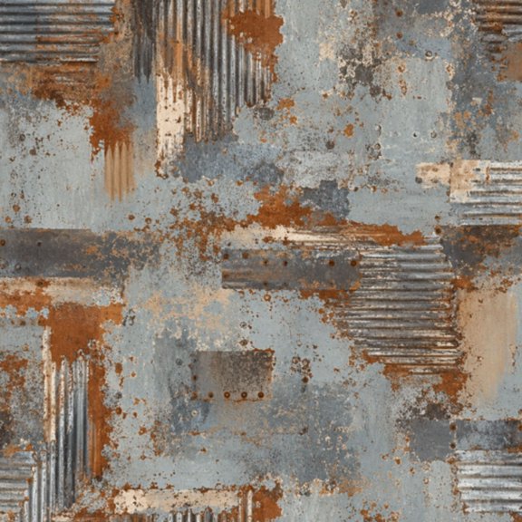 Peel and Stick Wallpaper Old Rusty Galvanized Metal Panel Surface Corrosion Wall Mural 17.7in x 9.8ft Self Adhesive Removable Wall Paper Renter Friendly Wallpaper for Nursery Bedroom Cabinets