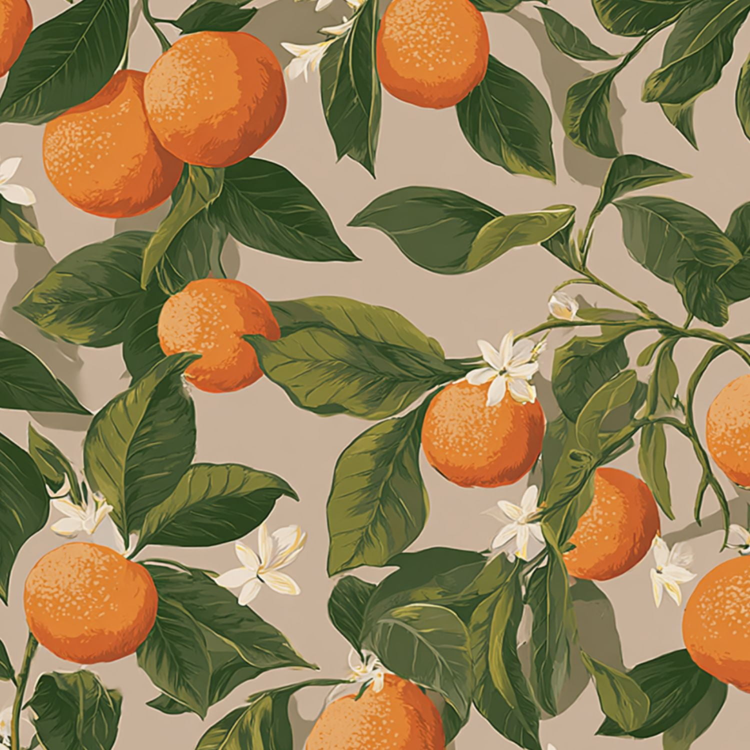 Peel and Stick Wallpaper Orange Tree Branches Bright Tangerine Fruits White Wall Mural 23.6in x 9.8ft Self Adhesive Removable Wall Paper Renter Friendly Wallpaper for Nursery Bedroom Cabinets