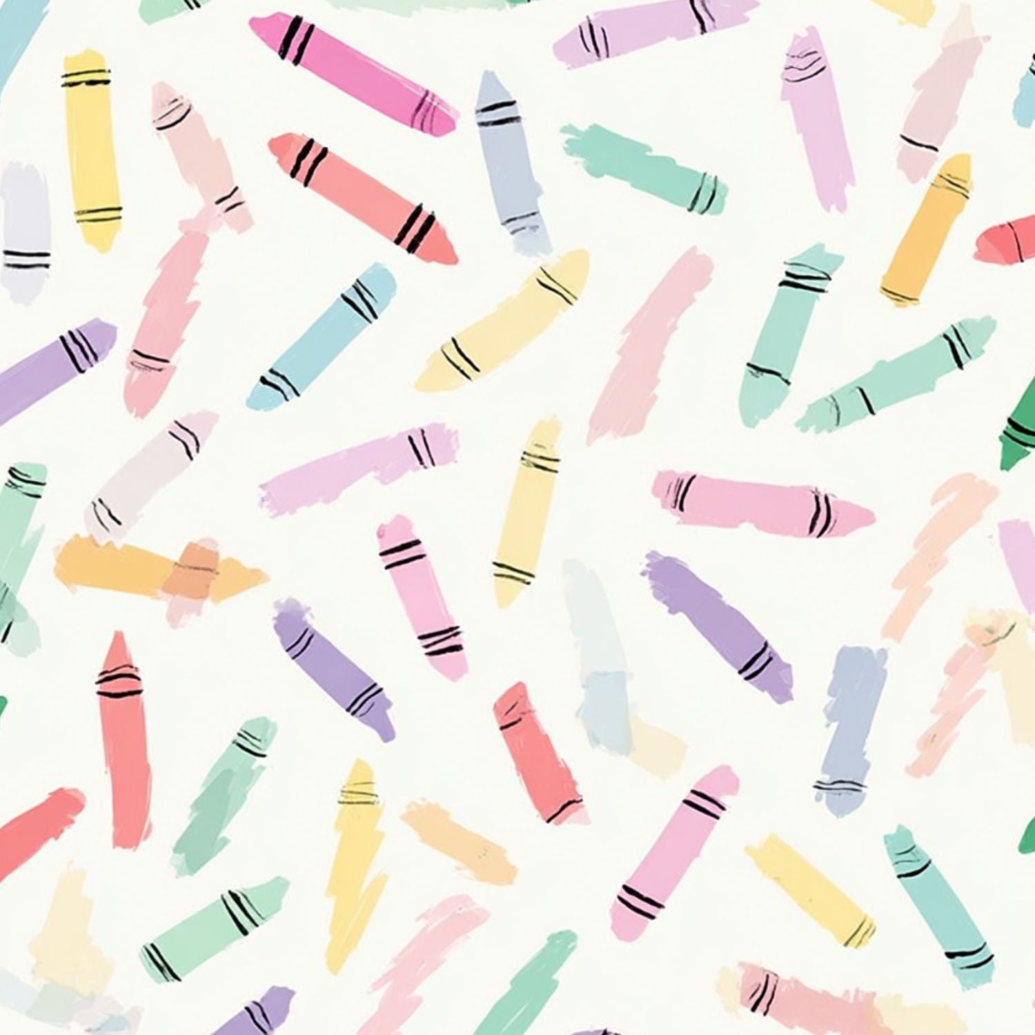 Peel and Stick Wallpaper Pastel Crayon Colorful Hand Drawn Strokes White Wall Mural 17.7in x 9.8ft Self Adhesive Removable Wall Paper Renter Friendly Wallpaper for Nursery Bedroom Classroom
