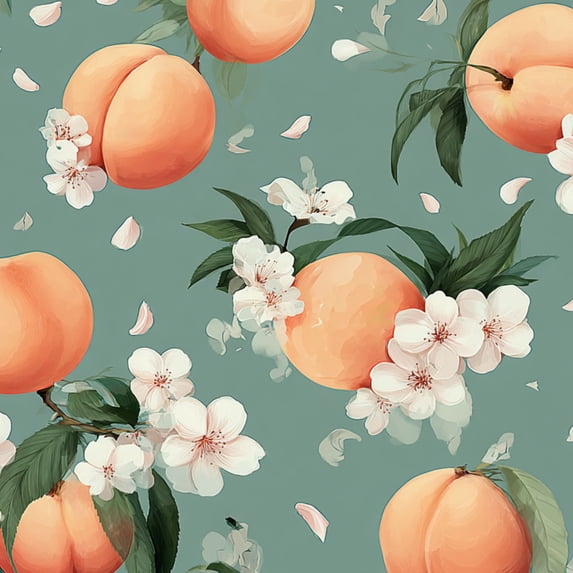 Peel and Stick Wallpaper Peach Blossom Floral Soft Green Wall Mural 17.7in x 9.8ft Self Adhesive Removable Wall Paper Renter Friendly Wallpaper for Bedroom Shlef Cabinet Décor