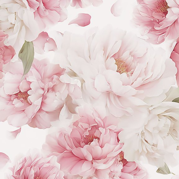Peel and Stick Wallpaper Peony Floral Blush Pink Elegant Romantic Spring Decor Wall Mural 23.6in x 9.8ft Self Adhesive Removable Wall Paper Renter Friendly Wallpaper for Nursery Bedroom Cabinets