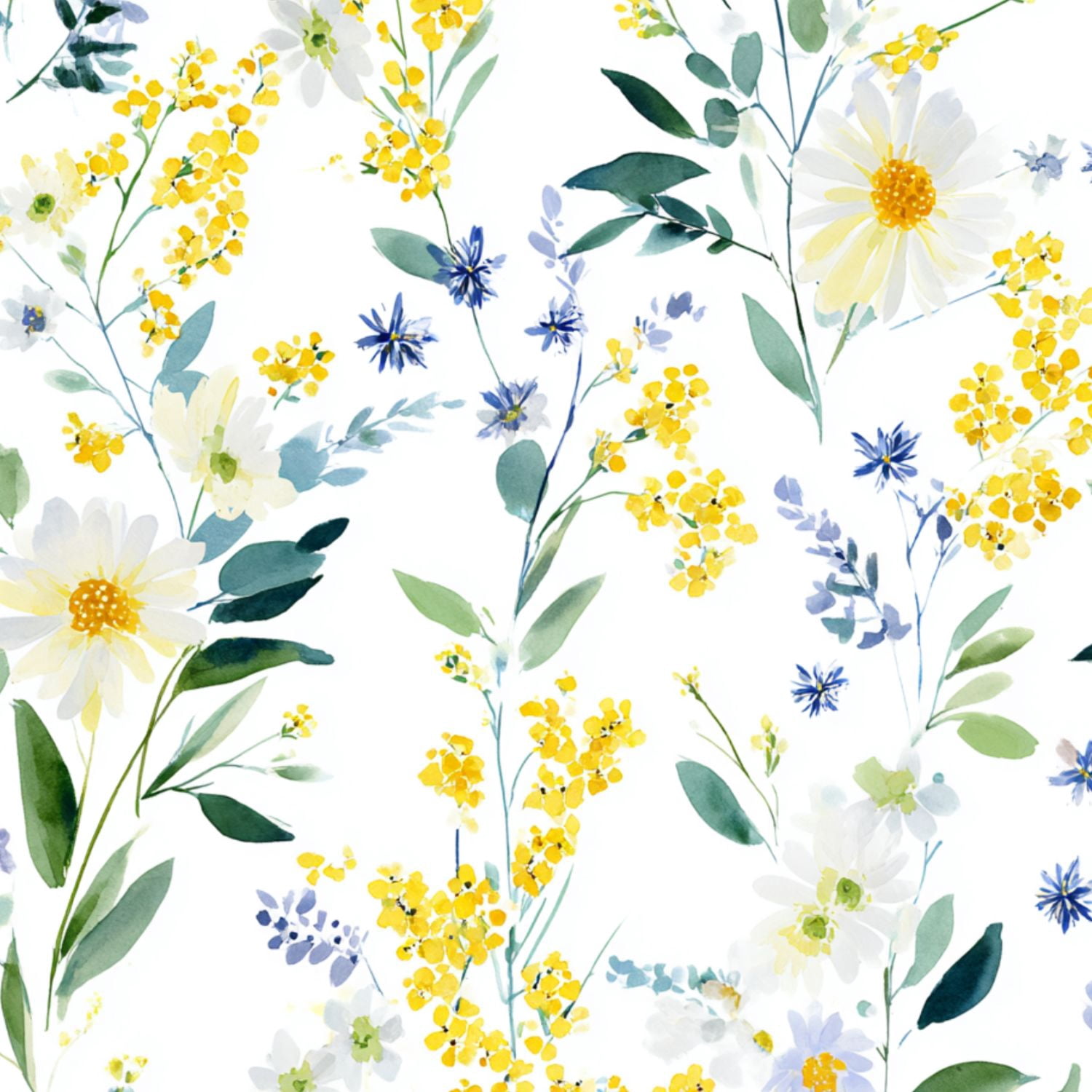 Peel and Stick Wallpaper Peony yellow flowers lemon fruits green leaves white floral Seamless 17.7in x 118in Contact Paper Removable Self Adhesive Wall Mural Wall Decor for Bedroom Kitchen Cabinets