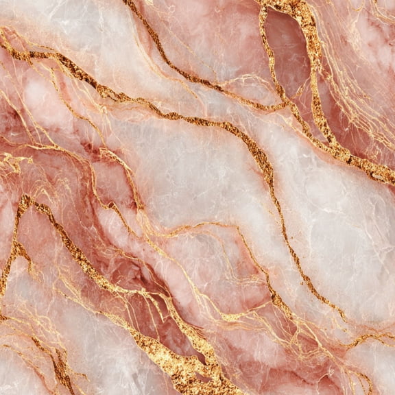 Peel and Stick Wallpaper Pink Marble Abstract Texture Gold Veins White Stone Wall Mural 23.6in x 9.8ft Self Adhesive Removable Wall Paper Renter Friendly Wallpaper for Bedroom