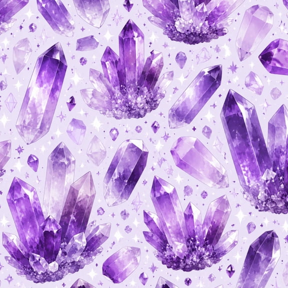 Peel and Stick Wallpaper Purple Amethyst Crystal Cluster Shimmering Facets Wall Mural 17.7in x 9.8ft Self Adhesive Removable Wall Paper Renter Friendly Wallpaper for Nursery Bedroom Cabinets