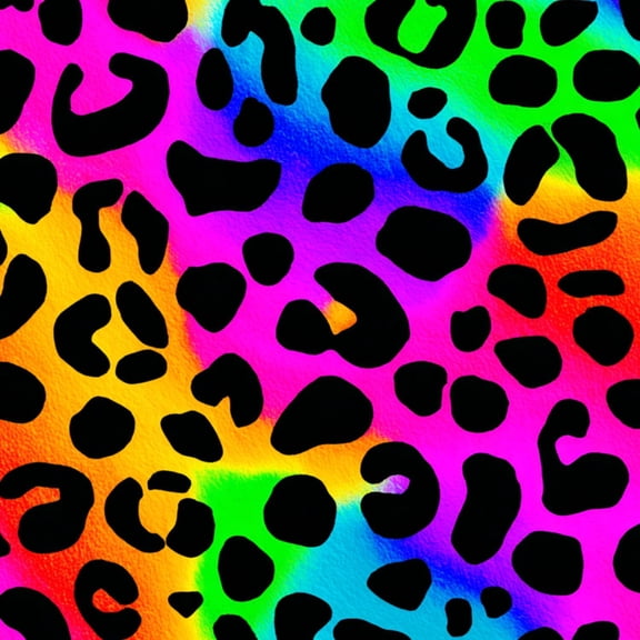 Peel and Stick Wallpaper Rainbow Leopard Print Vibrant Neon Colors Abstract Animal Spots 17.7in x 118in Contact Paper Removable Self Adhesive Wall Mural Wall Decor for Bedroom Kitchen Cabinets