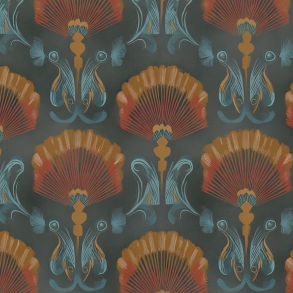 Peel and Stick Wallpaper Red Orange Blue Accents Dark Wall Mural 23.6in x 9.8ft Self Adhesive Removable Wall Paper Renter Friendly Wallpaper for Nursery Bedroom Cabinets