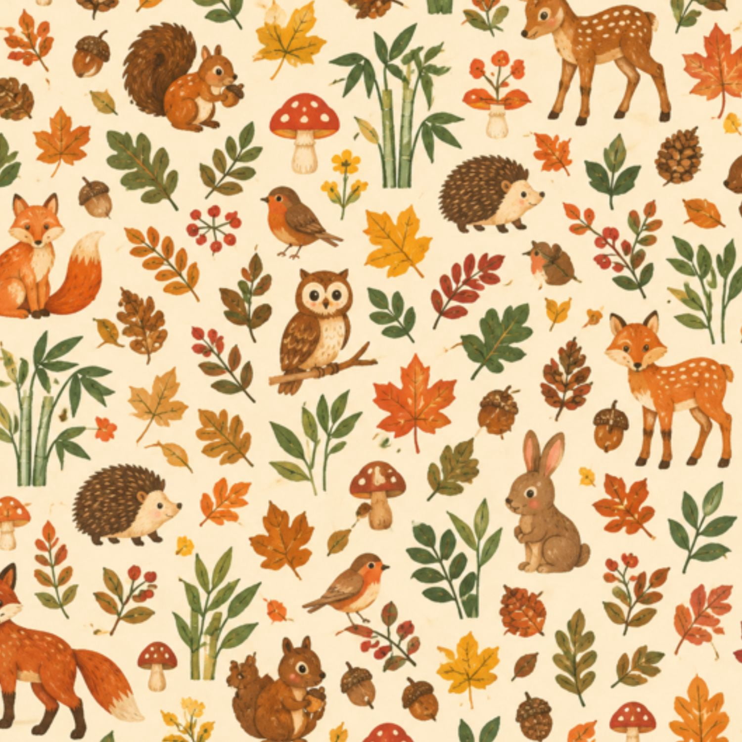 Peel and Stick Wallpaper Red Panda Bamboo Autumn Maple Leaves Glass ...