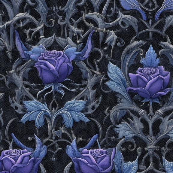Peel and Stick Wallpaper Regal Dark Purple Damask Chiaroscuro Lighting Wall Mural 17.7in x 9.8ft Vinyl Self Adhesive Wall Paper Design for Walls Bathroom Bedroom Home Decor