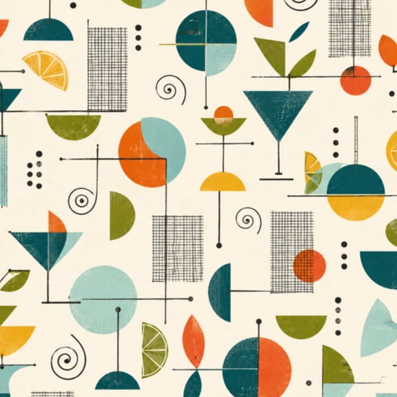 Peel and Stick Wallpaper Retro 1950S Mid Century Cocktail Martini Cocktail Glasses 17.7in x 118in Contact Paper Removable Self Adhesive Wall Mural Wall Decor for Bedroom Kitchen Cabinets
