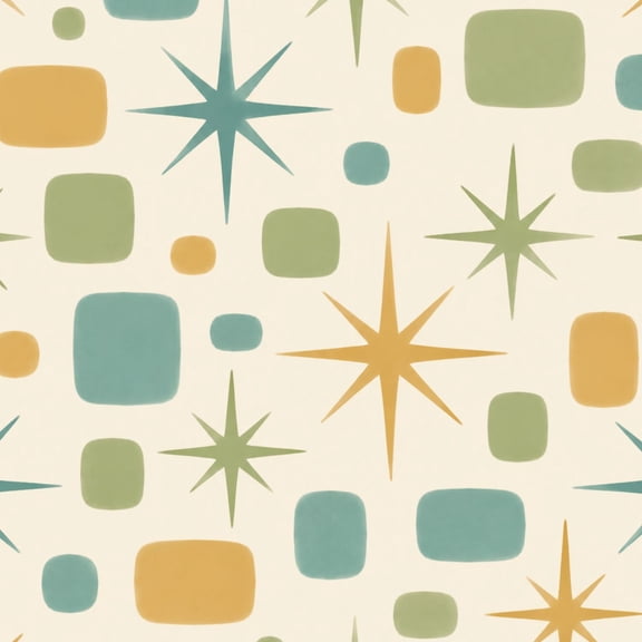 Peel and Stick Wallpaper Retro Abstract 1950s 1960s 1970s modern abstract Wall Mural 23.6in x 9.8ft Self Adhesive Removable Wall Paper Renter Friendly Wallpaper for Nursery Bedroom Cabinets