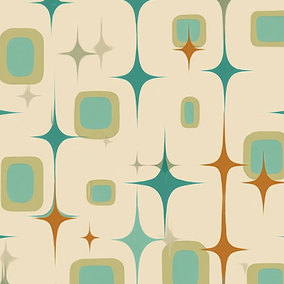 Peel and Stick Wallpaper Retro Abstract Era Seamless 1950s 1960s 1970s modern Wall Mural 23.6in x 9.8ft Self Adhesive Removable Wall Paper Renter Friendly Wallpaper for Nursery Bedroom Cabinets