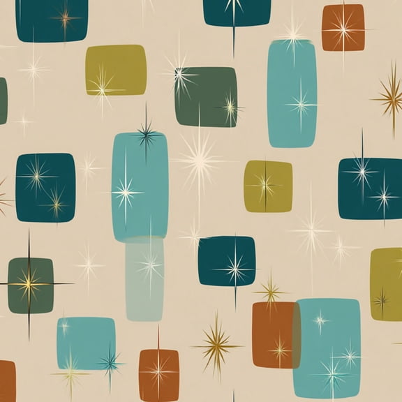 Peel and Stick Wallpaper Retro Abstract Era Seamless 1950s modern abstract texture Wall Mural 23.6in x 9.8ft Self Adhesive Removable Wall Paper Renter Friendly Wallpaper for Bedroom Nursery
