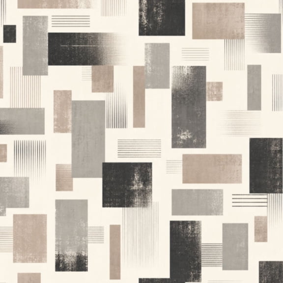 Peel and Stick Wallpaper Retro Boho Patchwork Mosaic Waterproof Abstract Cream Block 17.7in x 118in Contact Paper Removable Self Adhesive Wall Mural Wall Decor for Bedroom Kitchen Cabinets