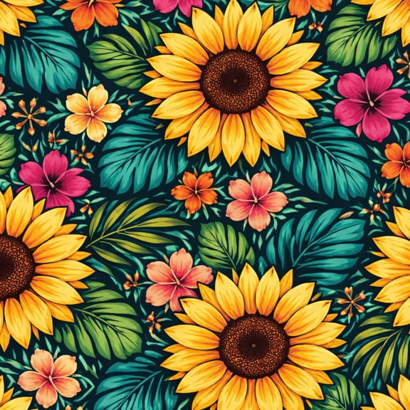Peel and Stick Wallpaper Retro Floral Yellow Orange Sunflowers Daisies Lotus Leaves Petals Hand 17.7in x 118in Contact Paper Removable Self Adhesive Wall Mural Wall Decor for Bedroom Kitchen Cabinets