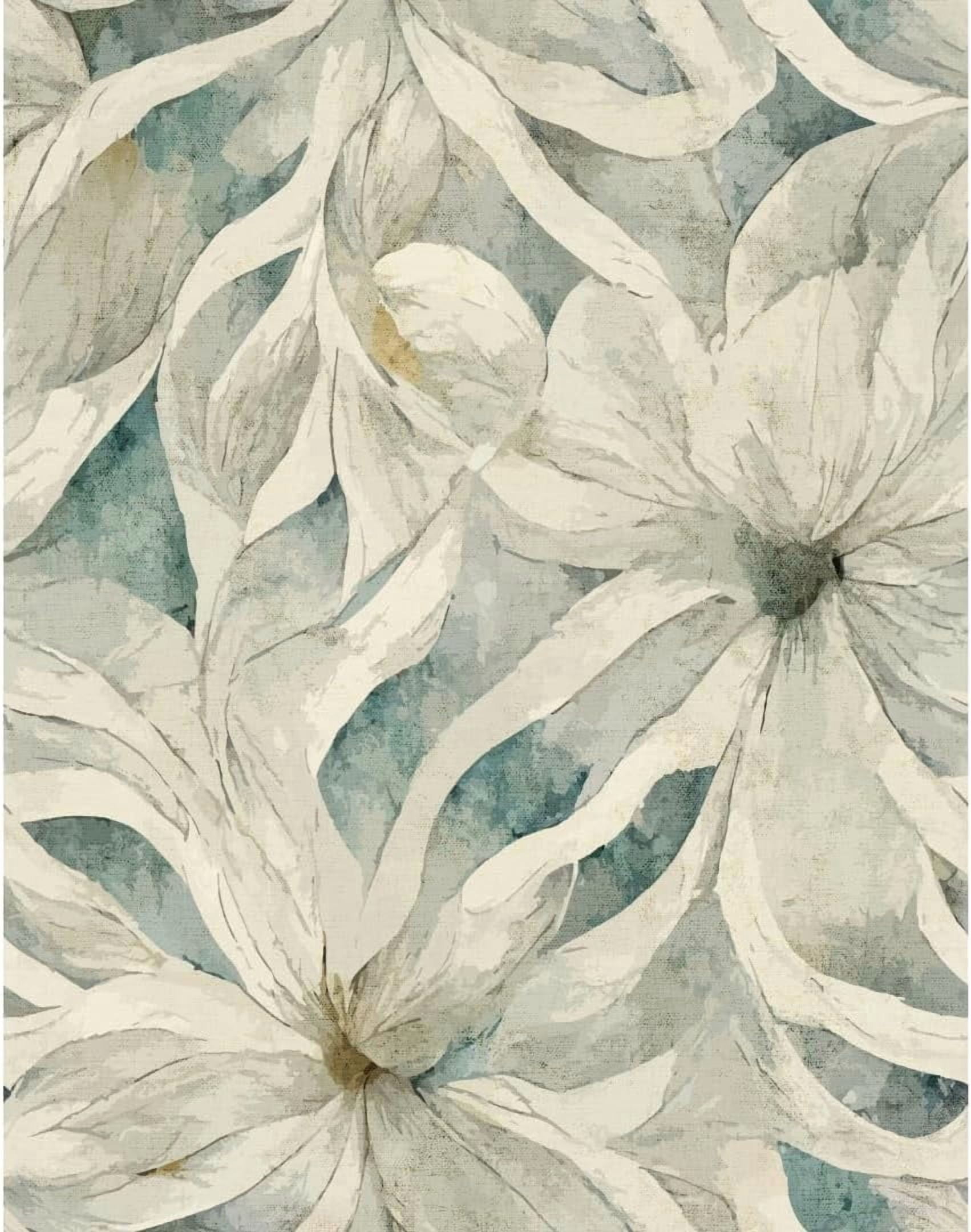 Peel and Stick Wallpaper Roll 17.5 x 216 Urban Stems Design in Vinyl Sticker Paper for Accent Panels, Bedroom, Kitchen, Office, Shelf Liner or DIY Projects
