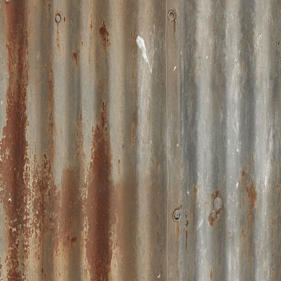 Peel and Stick Wallpaper Rusted Corrugated Metal Sheet Texture Brown Orange Oxidation 24in x 118in Contact Paper Removable Self Adhesive Wall Mural Wall Decor for Bedroom Kitchen Cabinets
