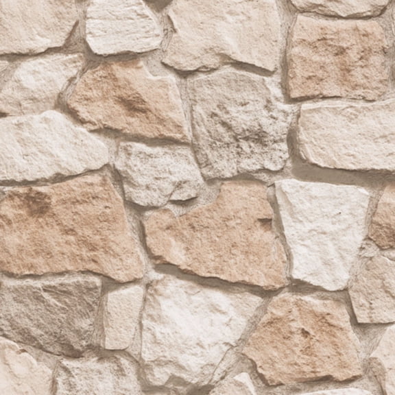 Peel and Stick Wallpaper Rustic Beige Stone Wall rustic rock cobblestone pebble masonry 17.7in x 118in Contact Paper Removable Self Adhesive Wall Mural Wall Decor for Bedroom Kitchen Cabinets