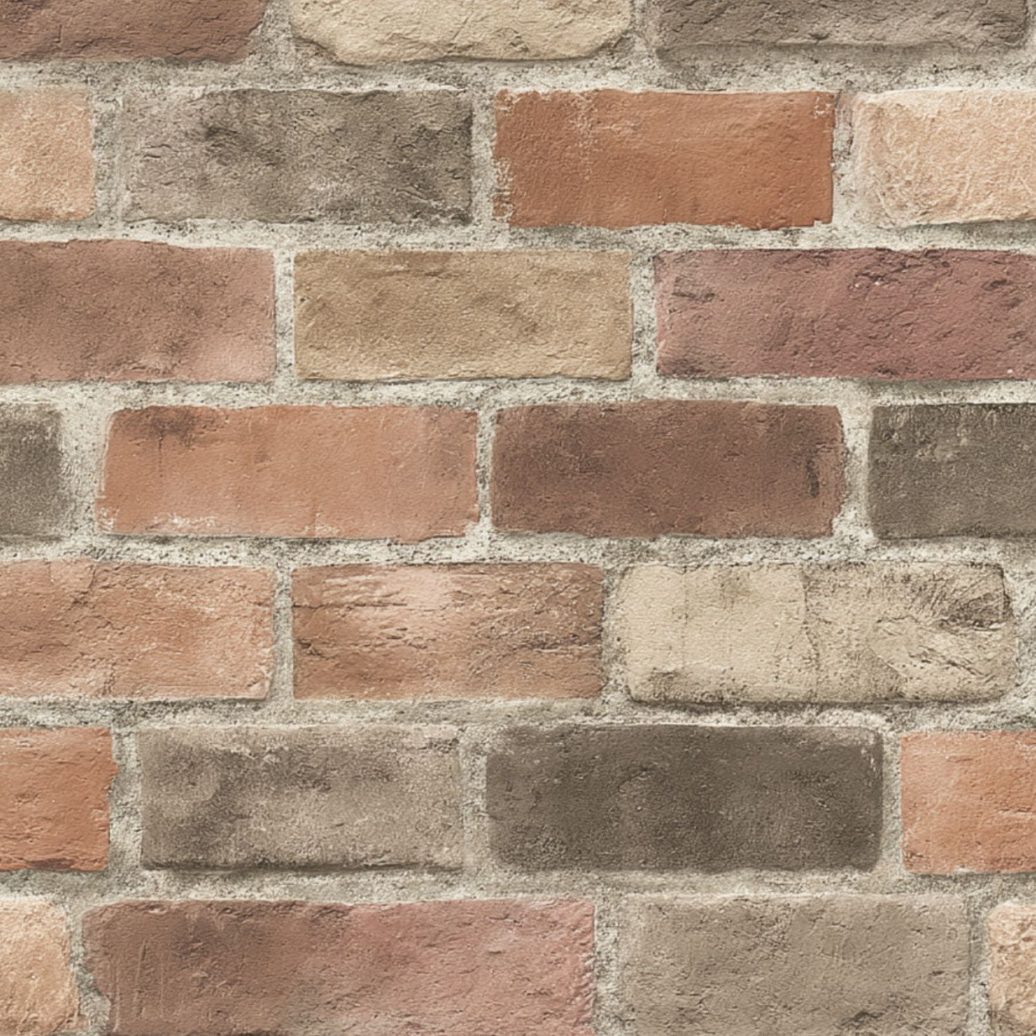 Peel and Stick Wallpaper Rustic Brick Wall Textured Surface Warm Earthy Tones Wall Mural 23.6in x 9.8ft Self Adhesive Removable Wall Paper Renter Friendly Wallpaper for Nursery Bedroom Cabinets