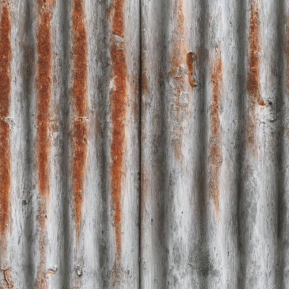 Peel and Stick Wallpaper Rustic Corrugated Metal Weathered Rust Industrial Feel 17.7in x 118in Contact Paper Removable Self Adhesive Wall Mural Wall Decor for Bedroom Kitchen Cabinets