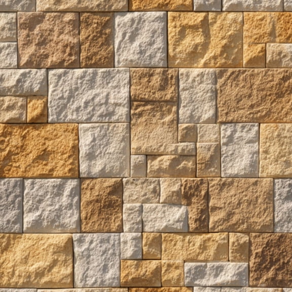 Peel and Stick Wallpaper Rustic Stone Wall Yellow Beige Tones 17.7in x 118in Contact Paper Removable Self Adhesive Wall Mural Wall Decor for Bedroom Kitchen Cabinets