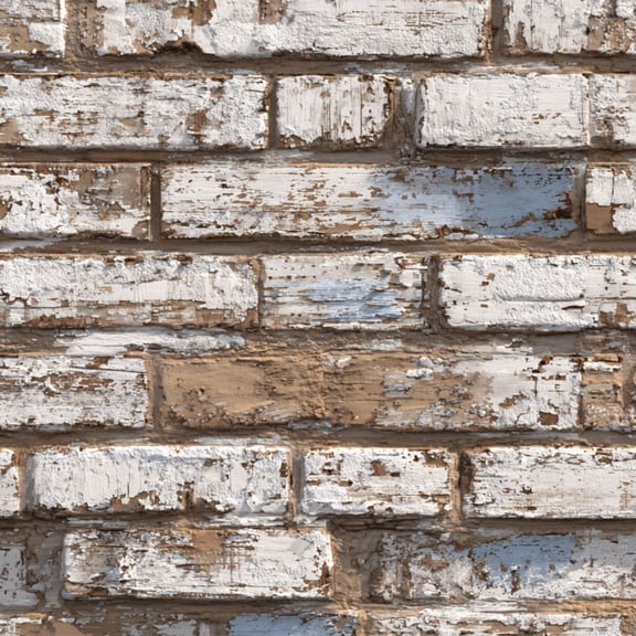 Peel and Stick Wallpaper Rustic Whitewashed Brick Wall Weathered Paint Distressed Surface 17.7in x 118in Contact Paper Removable Self Adhesive Wall Mural Wall Decor for Bedroom Kitchen Cabinets