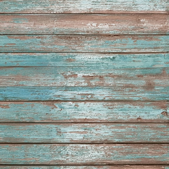 Peel and Stick Wallpaper Rustic Wooden Plank Texture Distressed Turquoise Brown Wall Mural 17.7in x 9.8ft Self Adhesive Removable Wall Paper Renter Friendly Wallpaper for Nursery Bedroom Cabinets