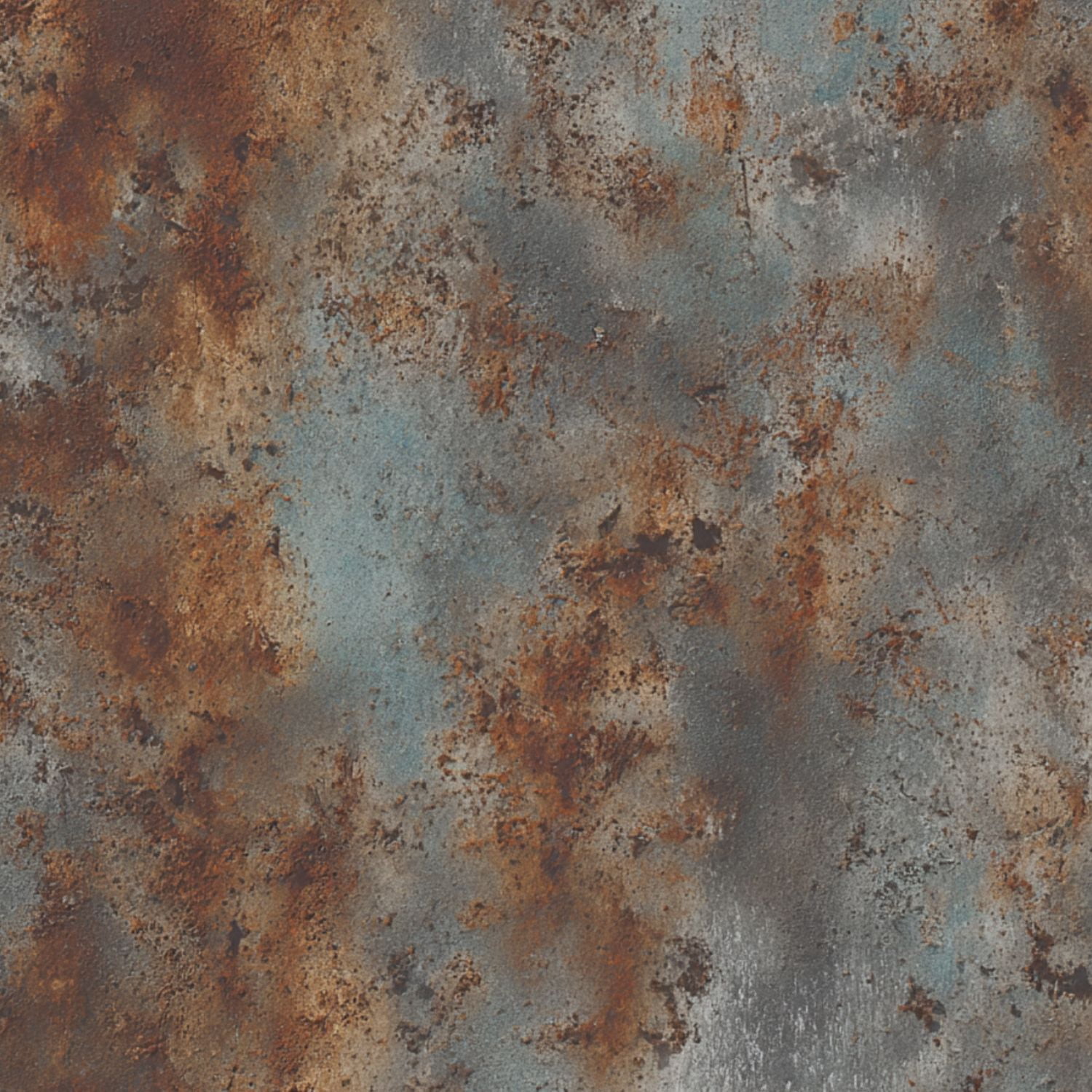 Peel and Stick Wallpaper Rusty Metal Texture Blue Orange Patina Wall ...