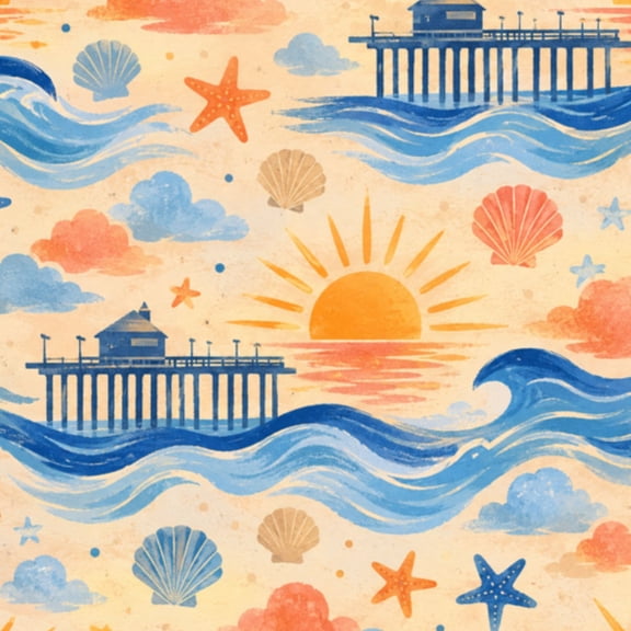 Peel and Stick Wallpaper San Clemente Pier Summer Sunset Wall Mural 17.7in x 9.8ft Self Adhesive Removable Wall Paper Renter Friendly Wallpaper for Nursery Bedroom Cabinets