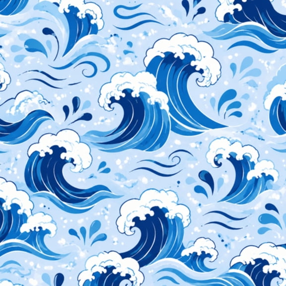 Peel and Stick Wallpaper Sea waves Old traditional japanese art Vintage style Ocean Wall Mural 17.7in x 9.8ft Self Adhesive Removable Wall Paper Renter Friendly Wallpaper for Nursery Bedroom Cabinets