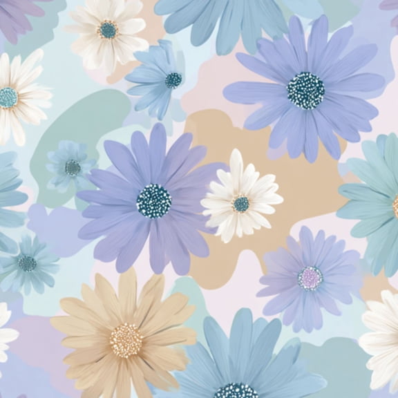 Peel and Stick Wallpaper Seamless Daisy Soft Abstract Shapes Pastel Tones 17.7in x 118in Contact Paper Removable Self Adhesive Wall Mural Wall Decor for Bedroom Kitchen Cabinets